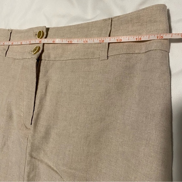 Banana Republic linen lined pencil skirt beige tan khaki Beach Work Summer size6 - Picture 6 of 12
